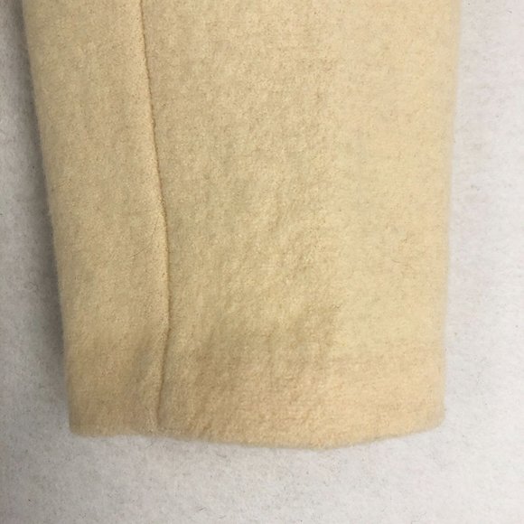 Litza VTG Women's Size 6 Cream Blue Pure New Wool Collared Blazer Jacket - Picture 14 of 14